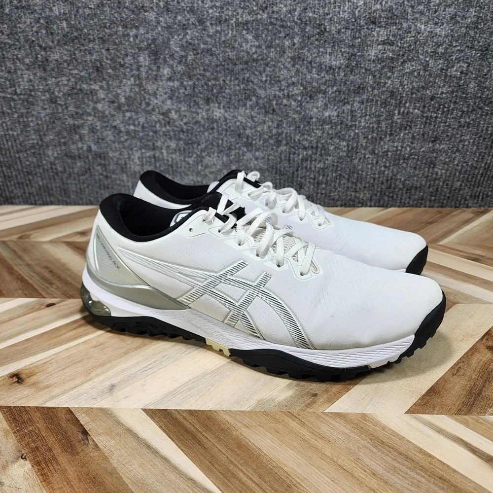 Asics Gel-Kayano Ace 2 Golf Shoes White Silver Spikeless Mens Size 14 1111A243